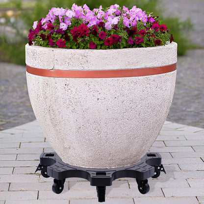 WOOYAN 20" Plant Stand with Lockbable Wheels - Large Rolling Plant Caddy with Casters Heavy Duty 500lbs Indoor Outdoor Planter Trolley Plant Dolly Rolling Tray Coaster