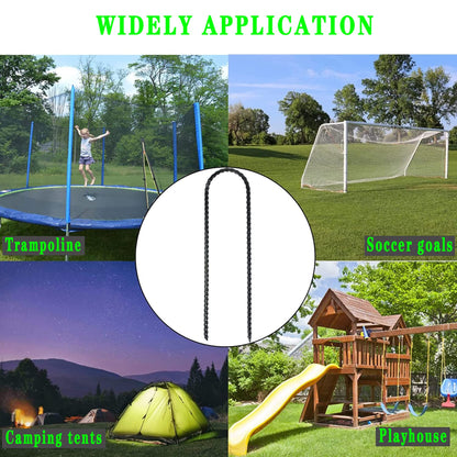 Trampolines Wind Stakes 24 Pack, 12 Inch Heavy Duty U Shaped Rebar Stake Ground Anchors Galvanized Steel Safety Trampoline Anchors for Garden Decoration, Camping Tents, Soccer Goals, etc