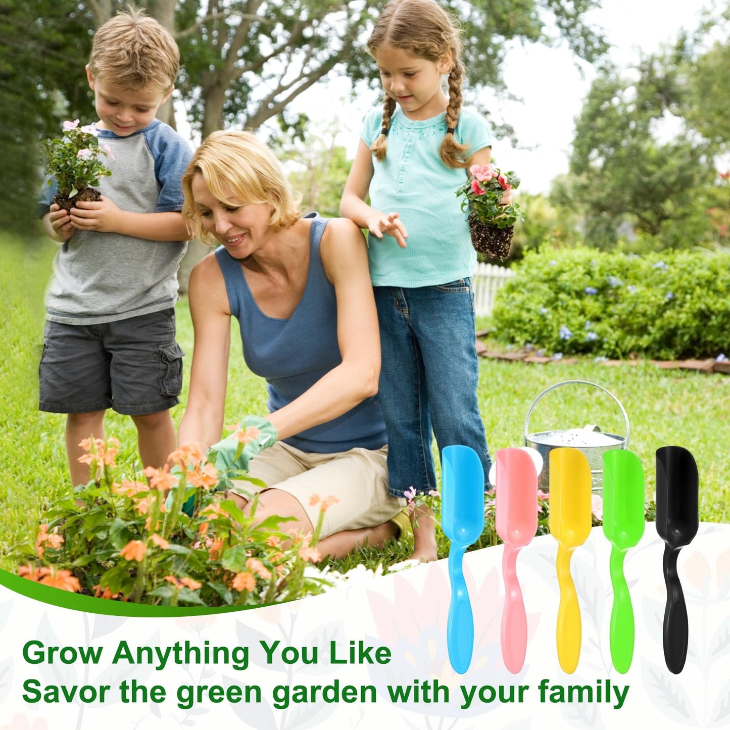 M METERXITY 20-Pack Mini Gardening Shovel Spoons, Plastic Garden Soil Scoops for Cultivation Digging Transplanting/Flower Planting/Plant Succulent, Colorful Small Gardening Tools [Multicolor]