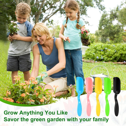 M METERXITY 20-Pack Mini Gardening Shovel Spoons, Plastic Garden Soil Scoops for Cultivation Digging Transplanting/Flower Planting/Plant Succulent, Colorful Small Gardening Tools [Multicolor]