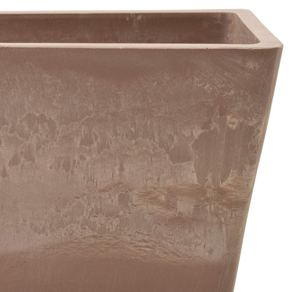 Arcadia Garden Products PSW U45TP Plastic/Stone/Wood Composite Simplicity Window Box, No Drainage Hole (Drillable), 17.5" x 7" x 6", Taupe