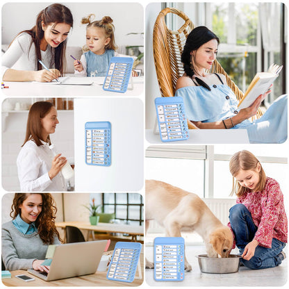 Audab 2Pcs Dry Erase Chore Chart for Kids, Magnetic Checklist Board, My Chores Slider Chart to Do List Board, Routine Reward Chart Schedule Board Task Tracker for Home Refrigerator, Wall, Desk (Blue)
