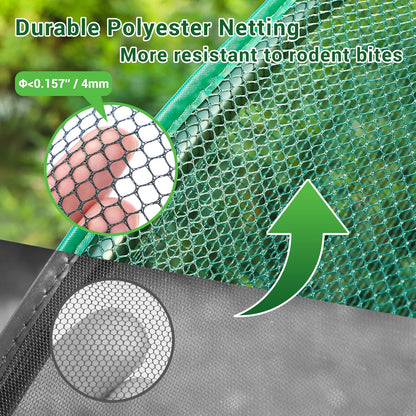 Ohuhu Crop Cages for Garden Plant: 6x3x5 Ft Tent Cage, Plant Netting Cover with Zipper, Garden Bed Cover, Plant Cover from Animal Wind-Resistant Garden Cage for Fruit Vegetable Flower