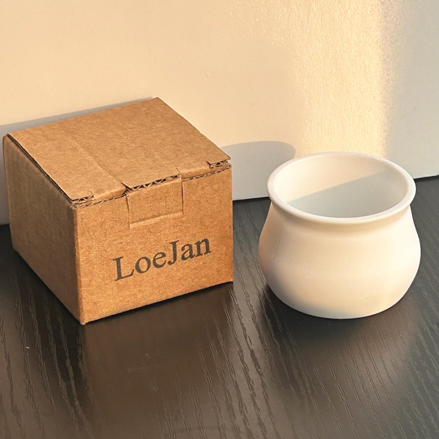 LoeJan Small Plant Pots, Plastic Flower pots, Planters with Drainage Holes and Saucers for Flowers Plants, White