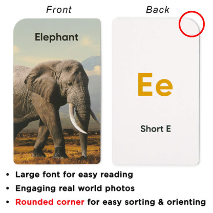 Award-Winning Alphabet Flash Cards for Kids Ages 2-4 – Learn ABCs, Phonics & Speech – Upper & Lowercase Letters, Photo Images – Preschool, Pre-K, Kindergarten