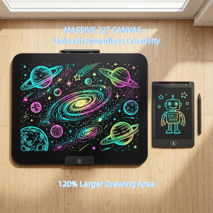 22 Inch Extra Large LCD Writing Tablet, Type-C Rechargeable Drawing Pad for Kids and Adults, Giant Electronic Doodle Board, Reusable Digital Whiteboard for Home Office & Gifts (Black)