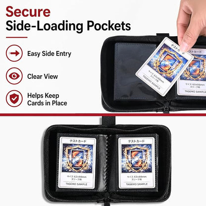 Mini Trading Card Binder Album, 1 Pocket Card Binder with 20 Double-Sided Pages 40 Pockets, Side Loading Small Card Binder for Trading Cards, Single Card Holder Book for Collectors and Kids
