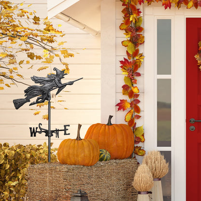 Whitehall Products Flying Witch Garden Weathervane, Black