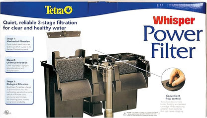 Tetra Whisper Power Filter 60 Gallons, Quiet 3-Stage Aquarium Filtration