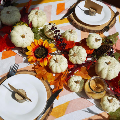 Winlyn 12 Pcs Assorted Harvest Cream Artificial Pumpkins Fall Decorative Pumpkins Small Faux Foam Pumpkins for Farmhouse Wedding Halloween Thanksgiving Baby Shower Table Centerpiece Mantel Décor