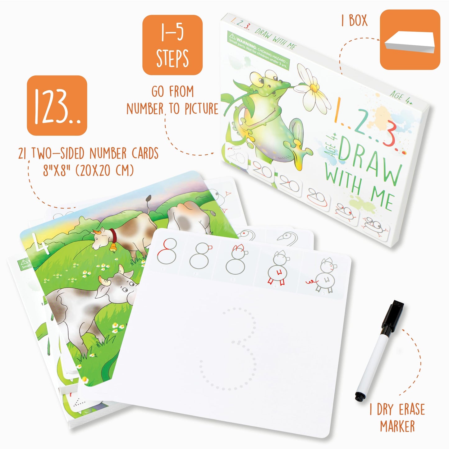 MD CREATIVE Learning Activity - Drawing with Numbers Educational Game, Perfect for Kids, Preschoolers Who Love Toys, Art and Craft Activities, Gifts for Girls and Boys Ages 3, 4, 5, 6