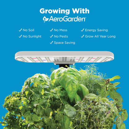 AeroGarden Harvest Lite in Cream, Soil-Free Indoor Hydroponic Garden with LED Grow Light for Year-Round Gardening of up to 6 Herbs and Vegetables