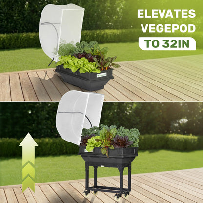 vegepod - Raised Garden Bed - Self Watering Container Garden Kit with Protective Cover, Easily Elevated to Waist Height, 2 Years Warranty (Small, Trolley)