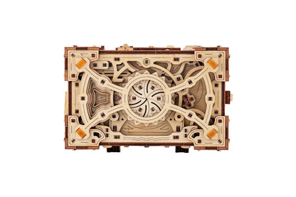 Wood Trick Enigma Chest Lock Puzzle Box Wooden 3D Puzzles for Adults to Build - Engineering DIY Project Mechanical Model Kits for Adults Wooden Models