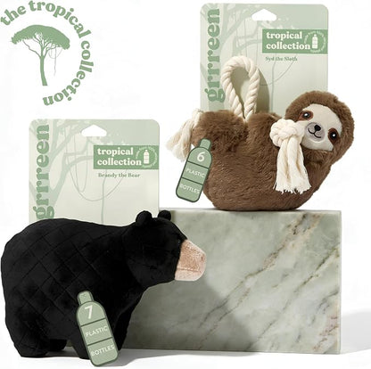 Dog Toys | Plush Toy Black Bear Stuffed Animal for Dogs | Jumbo Eco Friendly Toy - Easy to Clean and Made from Non Toxic Materials