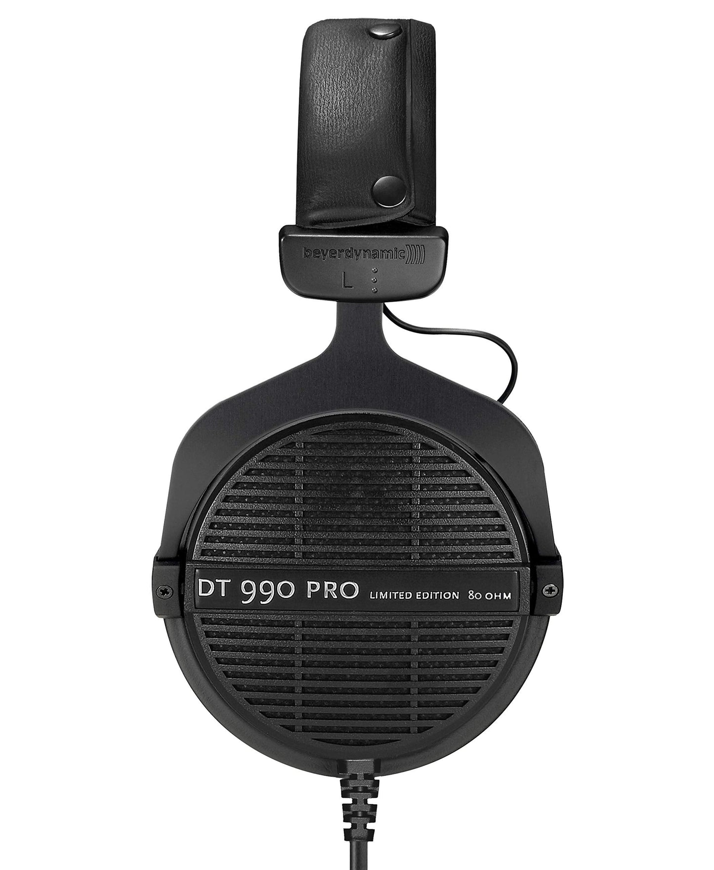 beyerdynamic DT 990 PRO Over-Ear Studio Monitor Headphones - Open-Back Stereo Construction, Wired (80 Ohm, Black (Limited Edition)) (Renewed)