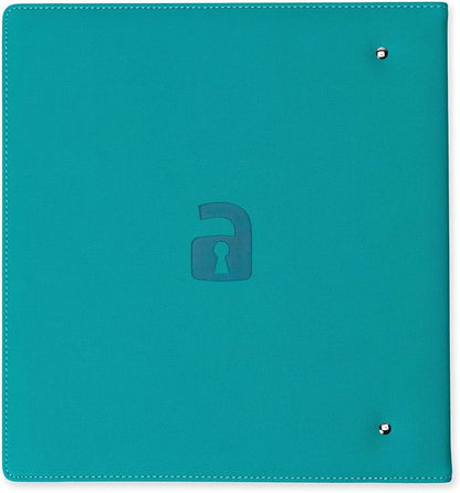 Vault X Slim Ring Binder, 540 Cards, fits 9 Pocket Pages, Exo-Tec Material, 3 D-Ring Folder, for Trading Cards (Teal)