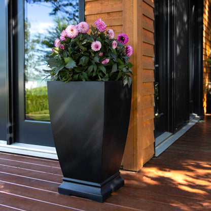 Mayne Acadia 28-Inch Self-Watering Tall Planter, Weather-Resistant and Durable, Ideal for Indoor and Outdoor Use, Perfect for Patio, Porch, or Entryway