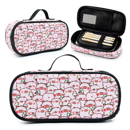 Betyiwling Pig Pencil Case for Girls Boys Teen Large Capacity Portable Pencil Bag Pouch Box with Zipper School Supplies Stationery Storage Organizer for Back to School