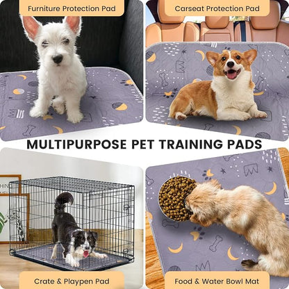 UPSKY Washable Pee Pads for Dogs 2 Pack 41”x 41” Reusable Puppy Pads Waterproof Pet Training Pads, Non-Slip Dog Mats Fast Absorbent Whelping Pads for Playpen, Potty, Crate, Bed