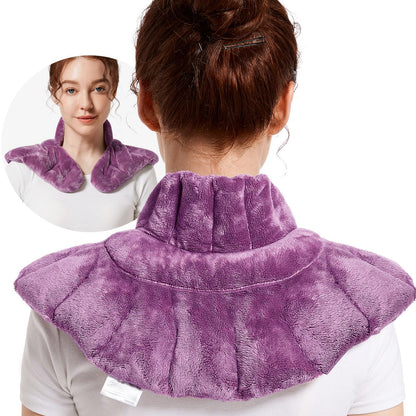 Heating pad Microwavable with Washable Cover 6 * 12" Microwave Moist Heat Pad for Neck Shoulder, Cramps, Back Pain Relief, Warm Compress Rice Bean Bag Hot Pack for Muscles, Joints, Lavender