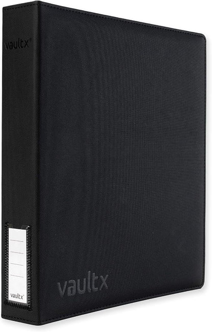 Vault X Slim Ring Binder, 540 Cards, fits 9 Pocket Pages, Exo-Tec Material, 3 D-Ring Folder, for Trading Cards (Black/Green)