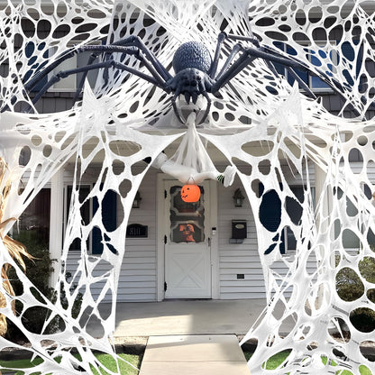 VICAMB 470sqft Giant Spider Web Halloween Decorations Outdoor Cut Your Own Spider Web Netting Beef Netting for Haunted House,Halloween Party Decoration