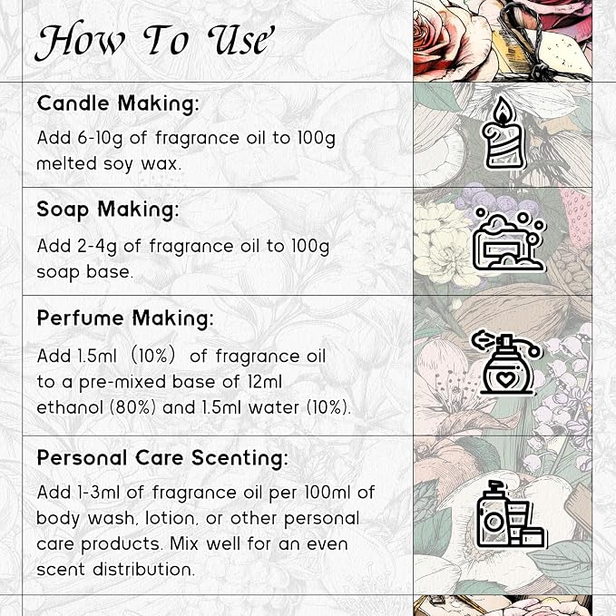 HIQILI Helichrysum Fragrance Oil for Home Diffuser, Floral Scents for Candle, Soap and Perfume Making, Blend to Body Lotion & Moisturizer - 5.07 Fl Oz