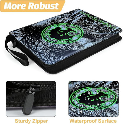 9 Pocket Card Binder, 720 Double Sided Pocket Trading Card Binder, Premium PU Card Collector Album,Card Folder for MTG/YGO/PTCG/Game Cards(Green)