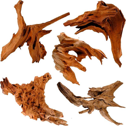 Azil Natural Driftwood 9''-12'' (2 Pieces) – Perfect Aquarium Decoration for Fish Tanks, Freshwater Aquariums, Terrariums, Aquascaping, Hardscaping, Aquatic Plants