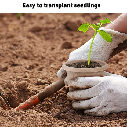 ANGTUO 30 Pcs Peat Pots for Seedlings, 4.33 inch Biodegradable Seed Nursery Pot with Drainage Holes, Seedling Pots Include 20 Labels