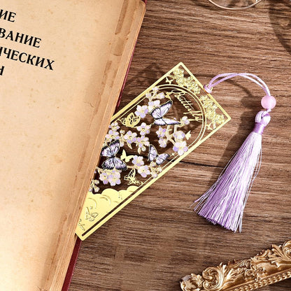 icceemee 2pcs Bookmark Butterfly Flower Theme Pretty Book Marks Set with Bookmarks for Women, Cute Book Markers for Writers, Kids, Teens, Men Readers, Reading Accessories Gifts for Book Lovers
