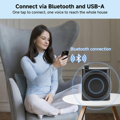 Sunnymark Voice Amplifier Wireless Microphone with Bluetooth Lavalier (Black)