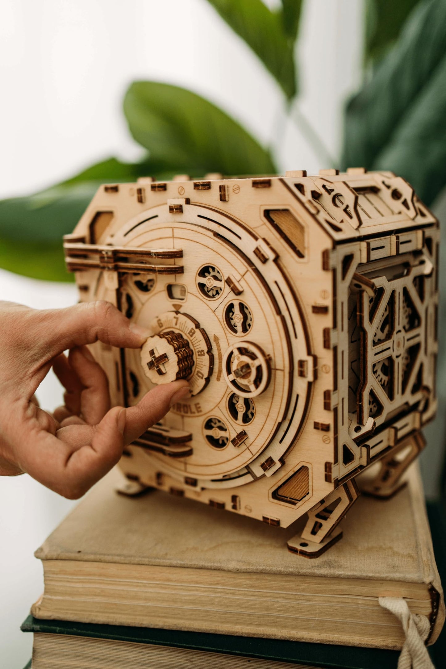 Wood Trick Safe Wooden Model Kit for Adults to Build - DIY Locker Puzzle Box with Combination - Mechanical - Store Your Precious Items - Heavy Duty Design - 3D Wooden Puzzles for Adults