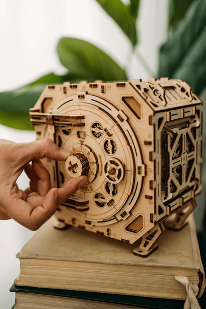 Wood Trick Safe Wooden Model Kit for Adults to Build - DIY Locker Puzzle Box with Combination - Mechanical - Store Your Precious Items - Heavy Duty Design - 3D Wooden Puzzles for Adults