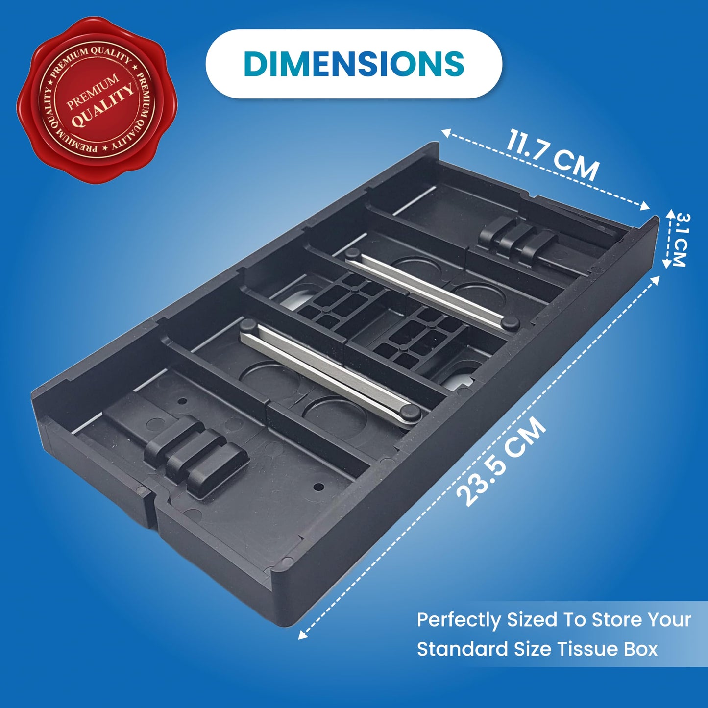 Tissuefoot - The Ultimate Tissue Box Holder: Convenient Access for Home, Office, Car, Classroom & More - Dishwasher Safe- Sturdy, Rectangular and Stylish Stabilizer!