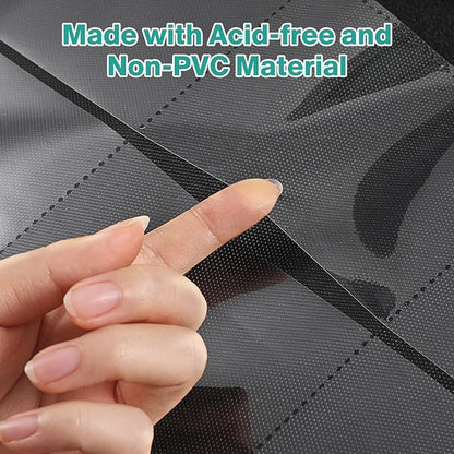 Toploader Binder, Holds 160 Toploaders, 100 Toploaders INCLUDED, 4-Pocket PU Cover Top Loader Binder for 3" x 4" Rigid Toploader, Ringless Double-Sided Toploader Card Binder for TCG, Sport Cards