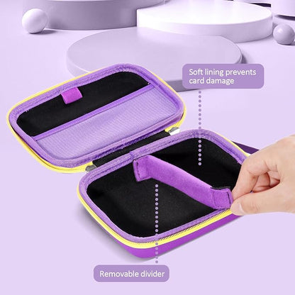 ProCase Collectible Trading Card Case, Hard Travel Carrying Storage Box Holds 300+ Cards for MTG, TCG, Yu-Gi-Oh, Lorcana, Holder Organizer with Removable Divider and Multiple Color Options -Purple