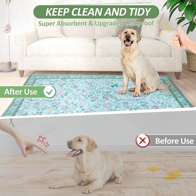 Washable Pee Pads for Dogs, 2Pack Reusable Puppy Pads Dog Potty Training Pads, Waterproof Dog Pee Pads Mat , Whelping Pad, Non-Slip Protects Against Urine Leakage,31"x 36"