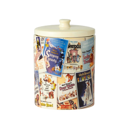 Enesco 6001023 Disney Ceramics Classic Film Posters Cookie Jar Canister, 9.25 Inch, Multicolor