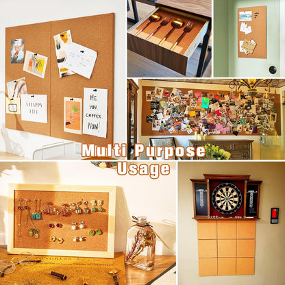 ZHIDIAN Cork Roll 12" x 48", 1/4" Thick Non-Adhesive Small Bulletin Board Frameless Corkboard Sheet for Wall Office 1' x 4' Roll of Cork for DIY Projects