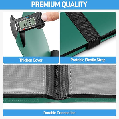 Card Binder, Upgraded 4 Pockets Trading Card Collection Binder for Cards, 160 Pockets Mini Card Book Holder Album - Green