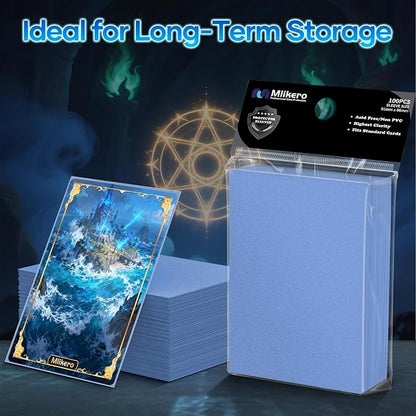 500 Count Card Sleeves, Matte Magic Card Sleeves, Smooth Shuffle & Tear Resistant, Fit for MTG, TCG, CCG (Light Blue)