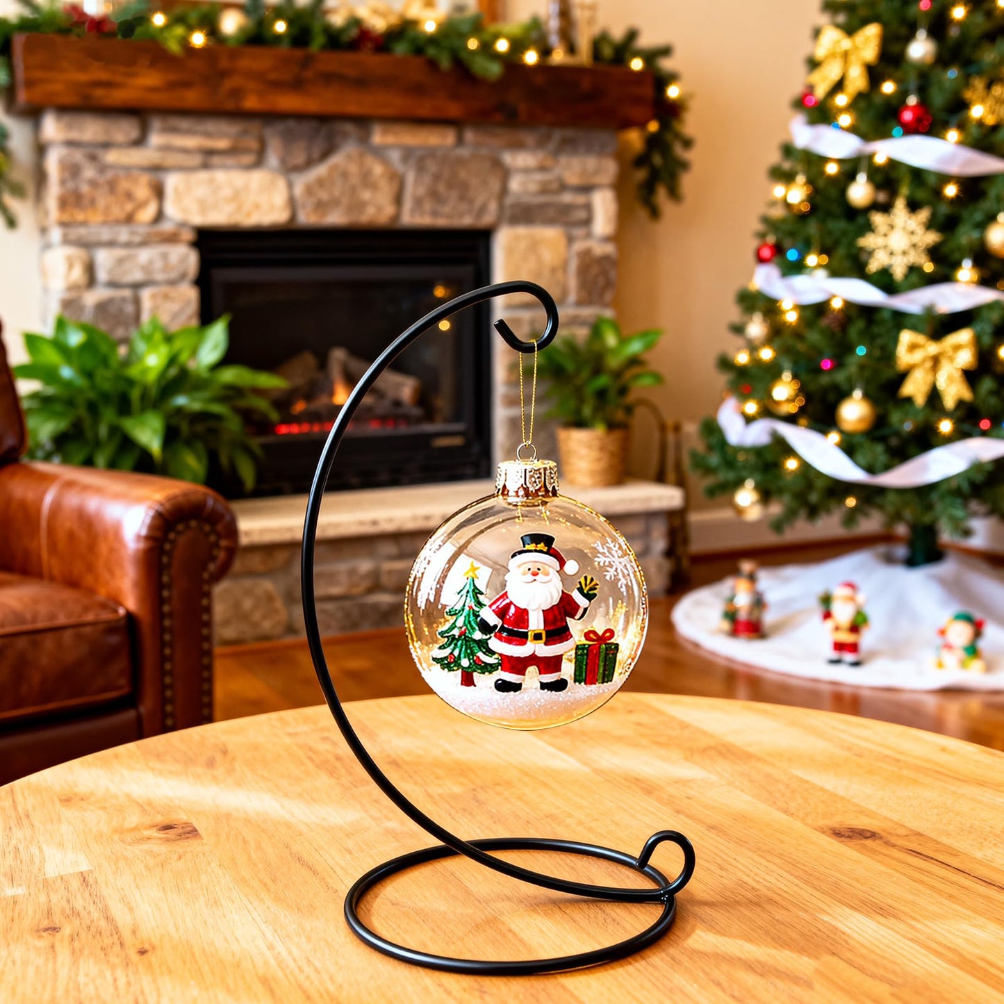 DaskFire 6 inch Ornaments Decorative Hanging Hooks, 3 Packs Decoration Holders, Iron Ornament Display Stands for Festival Displaying Ornaments, Witch Balls, Stain Glass Pieces, Table Centerpiece