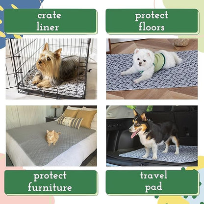 Caldwell's Pet Supply Co. 24x36 Potty Pads, Washable Pee Pads for Dogs, Reusable Pee Pad for Dogs, Puppy Potty Mat, Whelping Rug, Reusable Puppy Mat, Waterproof Rug for Dog, Medium (Set of 2)
