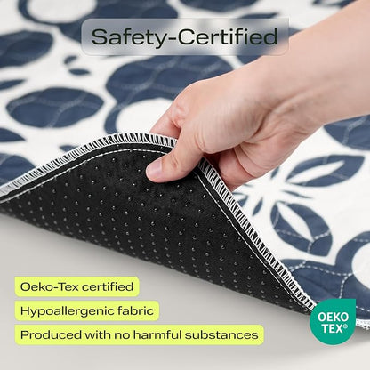 PetSpy Washable Pee Pads for Dogs 1-pack (72x72) - Waterproof Reusable Puppy Pads No-slip Surface - Stylish Dog Potty Training Pads Protect Against Leakage Small Medium Large Dogs, Oriental