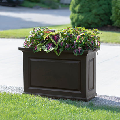 Mayne Nantucket Trough Planter – Self-Watering, Weather-Resistant Planter for Flowers – Durable Outdoor Design for Patio, Porch, or Entryway