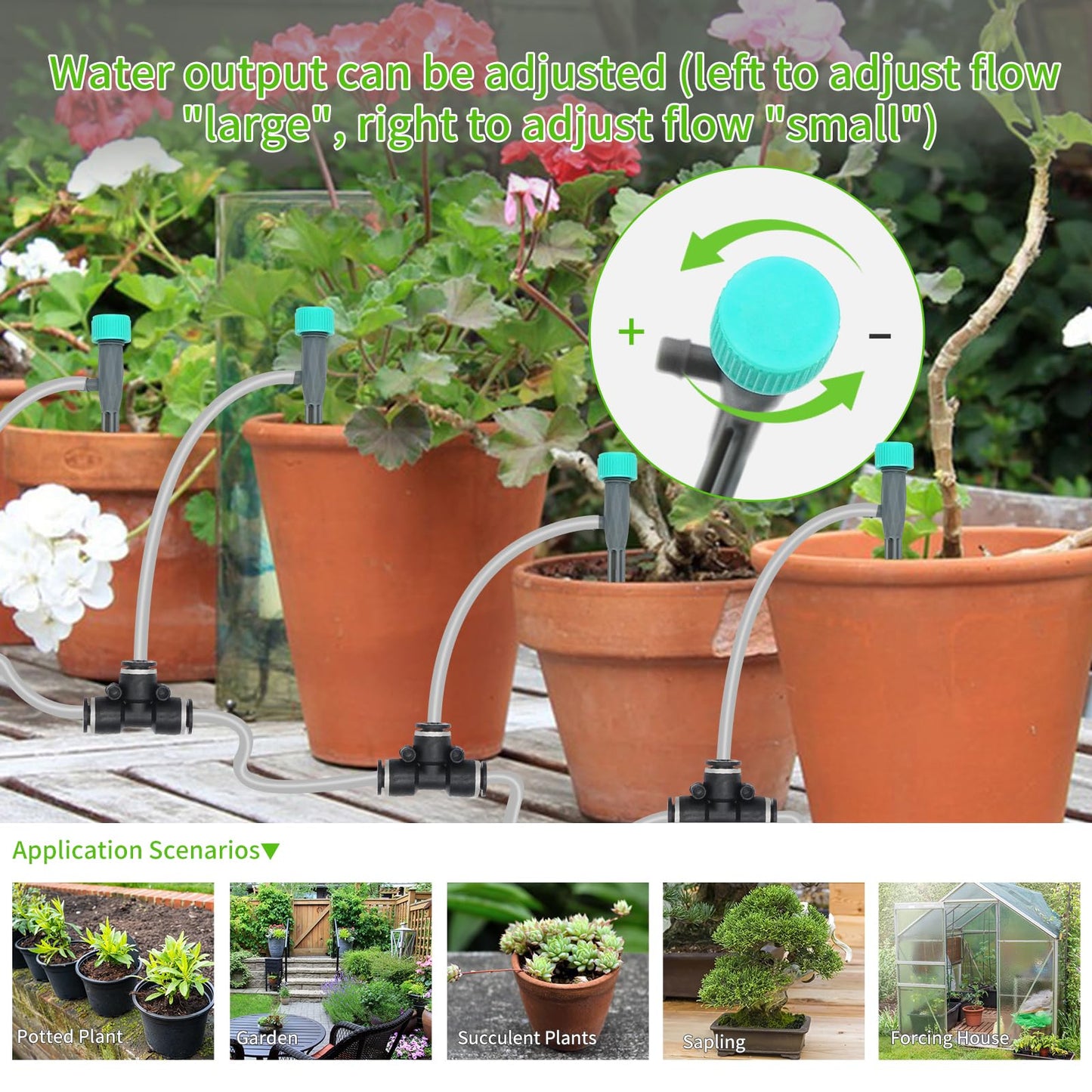 RUNWUSHENG Automatic drip Irrigation System，DIY Indoor Plant Watering System,Self-Priming Pump, programmable Timer, Indoor Pot Plant Watering Device