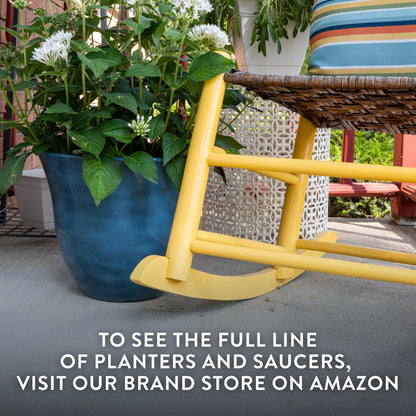 Classic Home and Garden by Growscape Honeysuckle Resin Planters - Lightweight Indoor & Outdoor Plant Pots - UV-Resistant Plastic Flower Pots - Pot Planters for Flowers & Herbs (13" Tequila Sunrise)