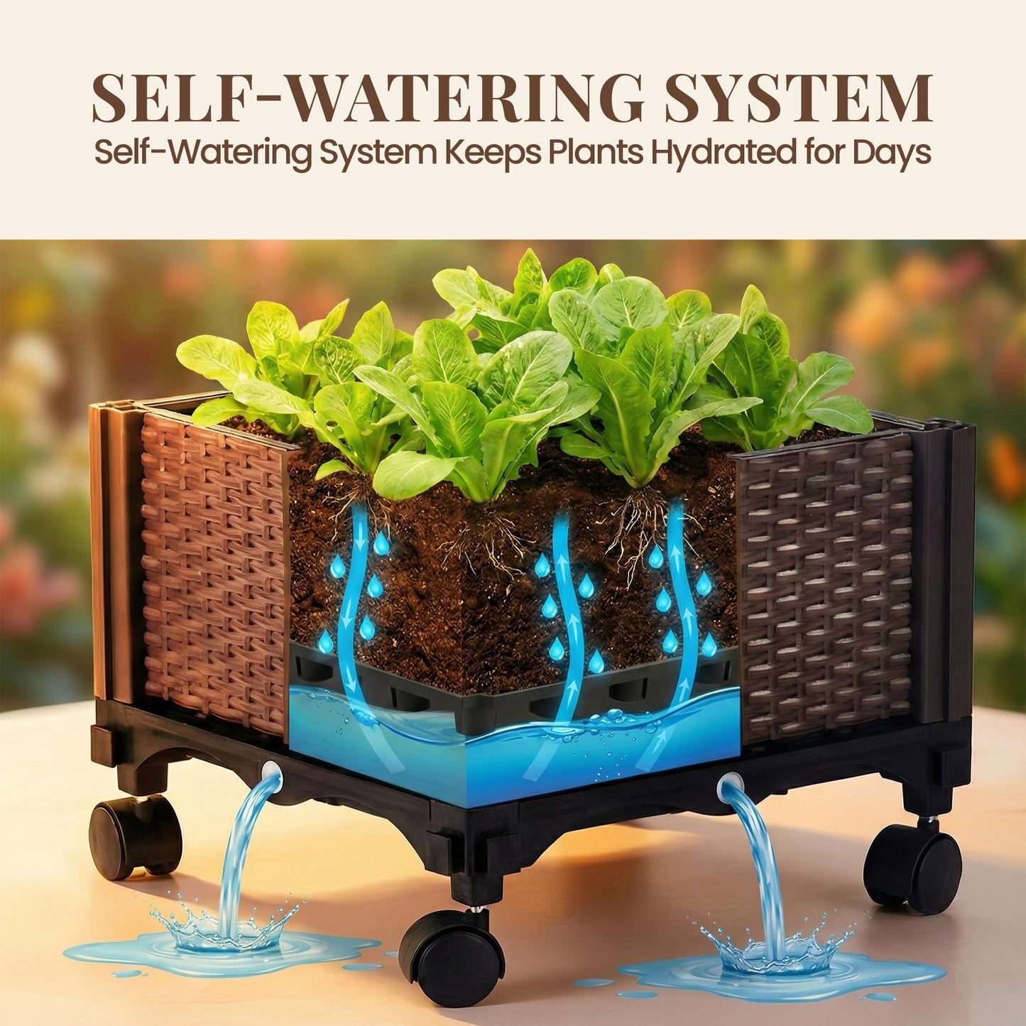 1 Pack Self Watering Tomato Planter with Trellis 64 Inch, Raised Garden Bed with Trellis - Planter Box for Climbing Plants, Tomato Pot for Vegetables, Vine Flowers, Indoor, Outdoor, Patio